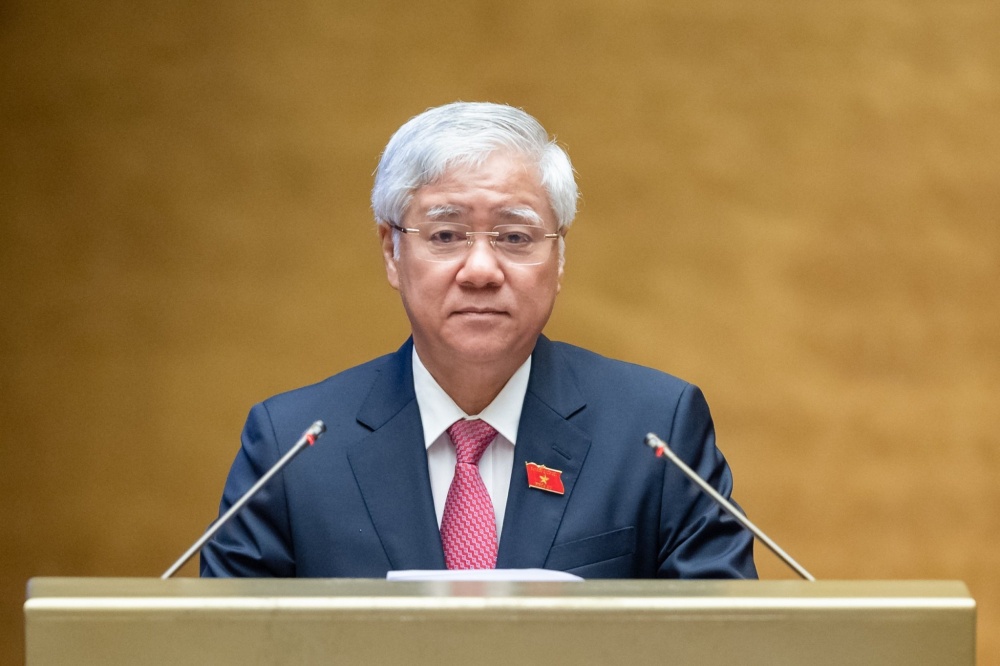 Chủ tịch Ủy ban Trung ương Mặt trận Tổ quốc Việt Nam Đỗ Văn Chiến đã trình bày Báo cáo tổng hợp ý kiến, kiến nghị của cử tri và Nhân dân gửi đến kỳ họp thứ 5