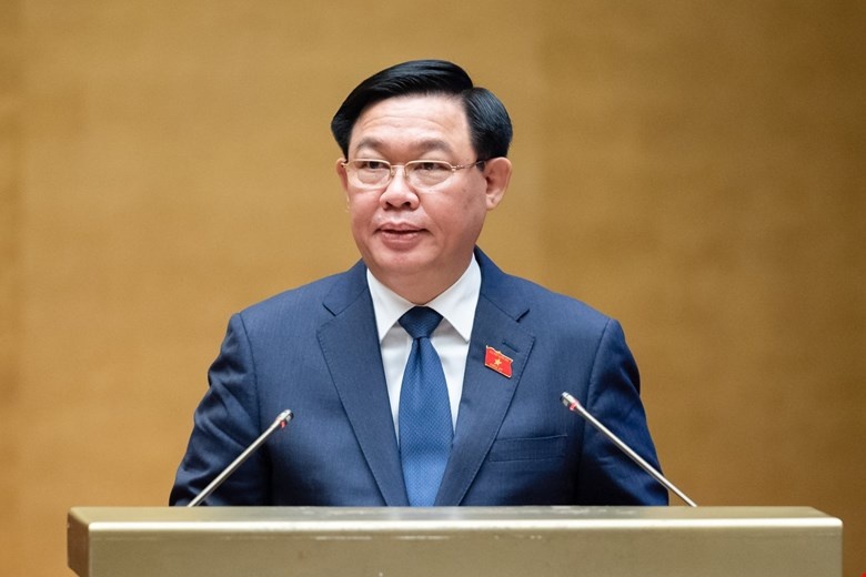 Chủ tịch Quốc hội Vương Đình Huệ phát biểu khai mạc phiên chất vấn