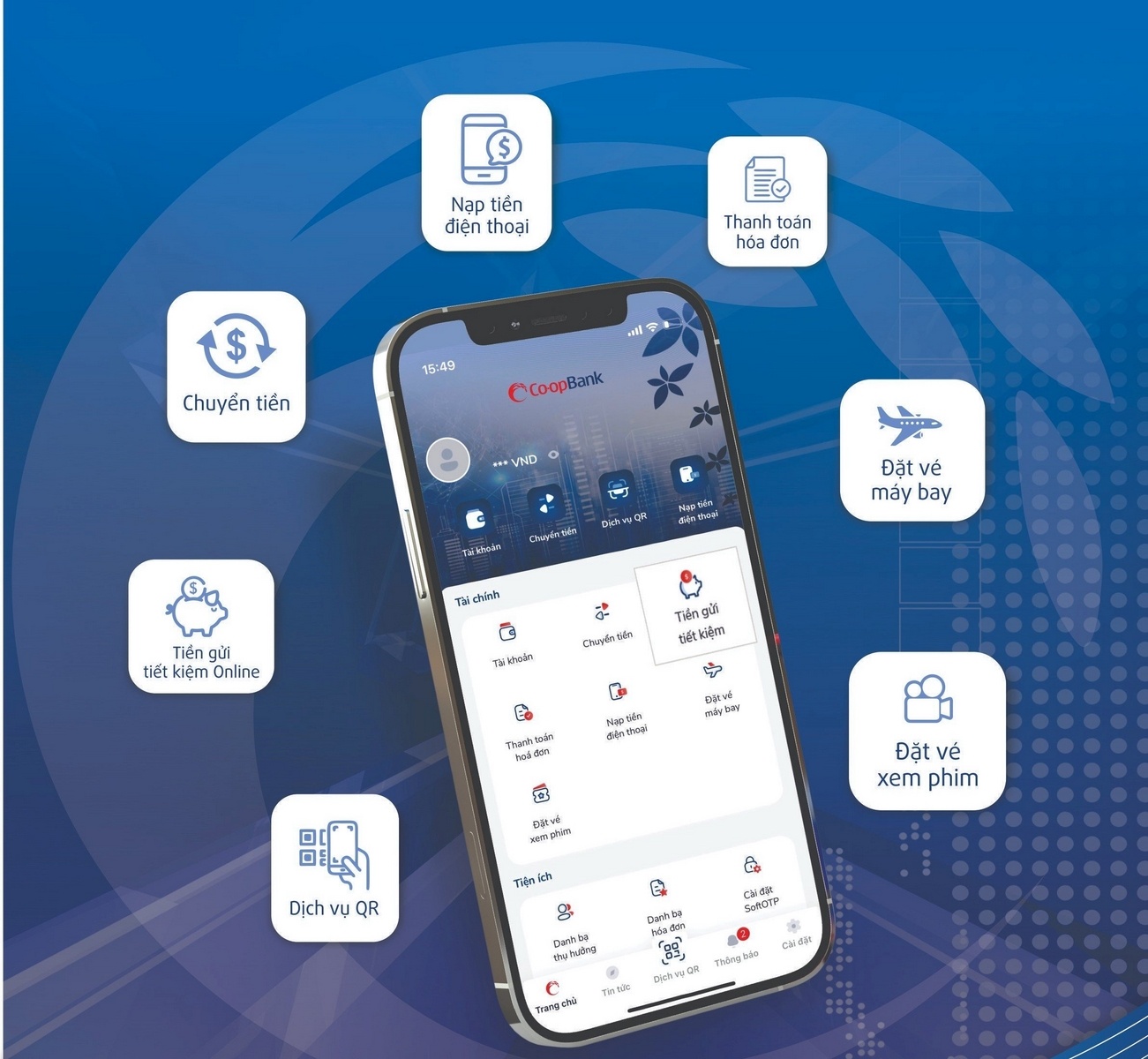 “Giao dịch không tiền mặt cùng Co-opBank Mobile Banking”. (Ảnh minh họa) “Giao dịch không tiền mặt cùng Co-opBank Mobile Banking”. (Ảnh minh họa)