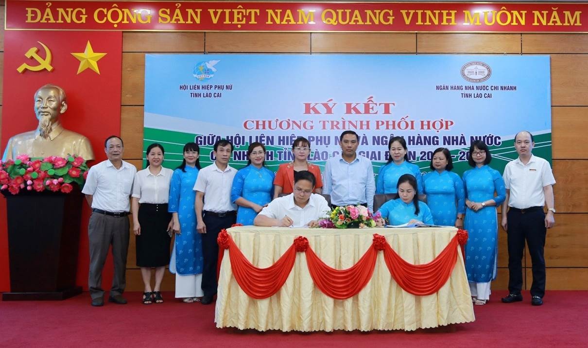 Lào Cai: NHNN và Hội LHPN ký chương trình phối hợp giai đoạn 2023-2027