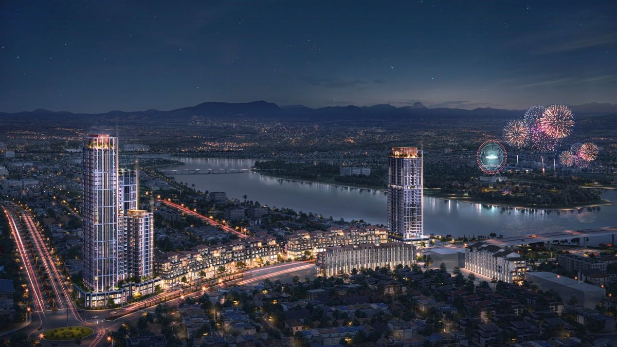 Tại Đà Nẵng, các tòa cao tầng ven sông Hàn bắt trọn tầm nhìn tuyệt đẹp hướng ra sông, biển và thành phố sôi động