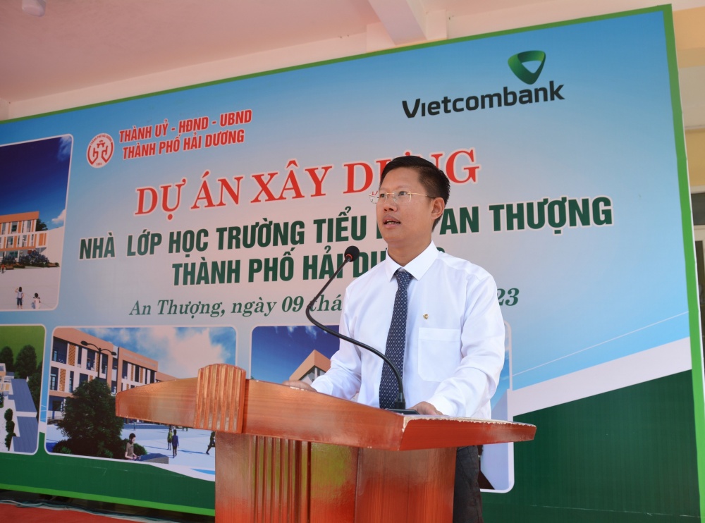 Vietcombank tài trợ 10 tỷ đồng xây dựng trường tiểu học An Thượng, thành phố Hải Dương