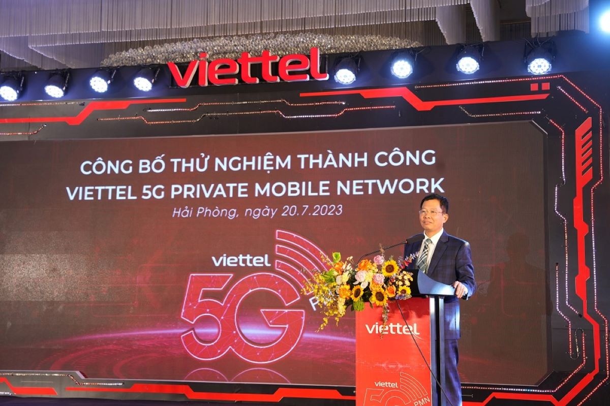 Ông Đào Xuân Vũ- Phó tổng giám đốc Tập đoàn Viettel phát biểu tại sự kiện