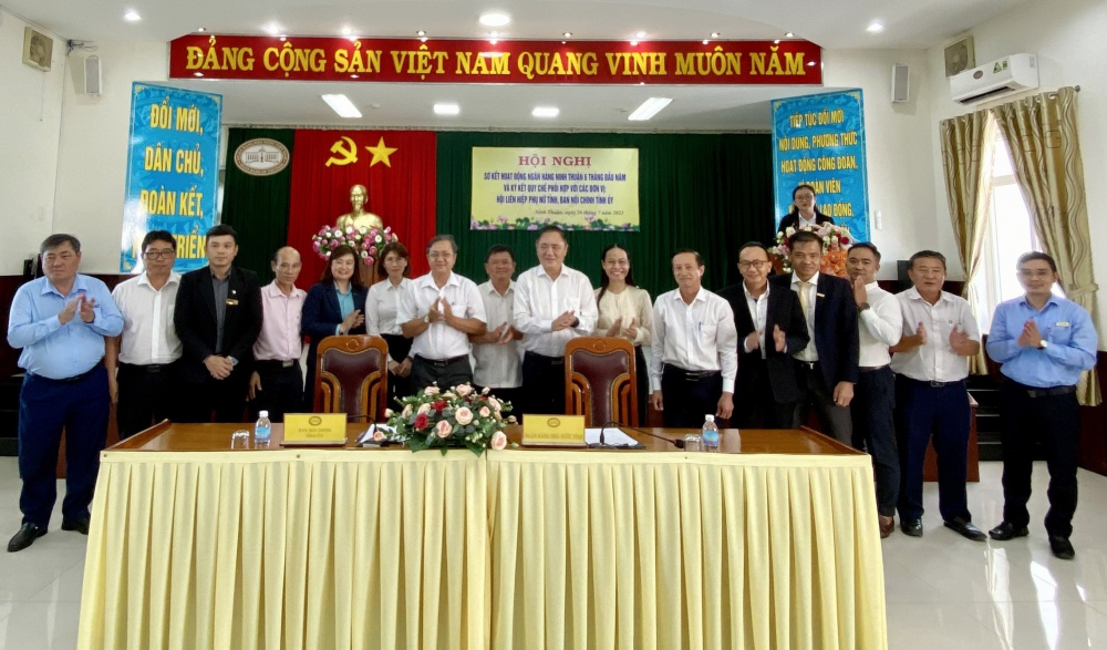 NHNN chi nhánh Ninh Thuận ký kết quy chế phối hợp với Ban Nội chính và Hội Liên hiệp Phụ nữ tỉnh