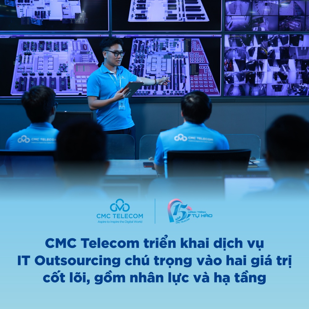 CMC Telecom triển khai dịch vụ IT Outsourcing chú trọng vào hai giá trị cốt lõi, gồm nhân lực và hạ tầng