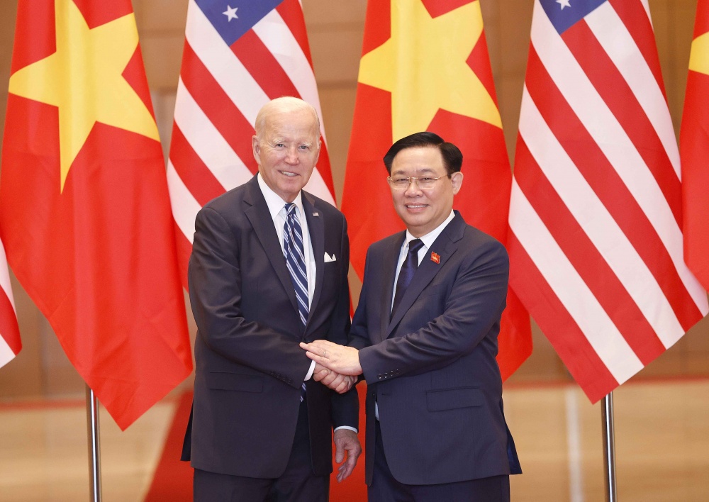 Chủ tịch Quốc hội Vương Đình Huệ hội kiến Tổng thống Hoa Kỳ Joseph R. Biden