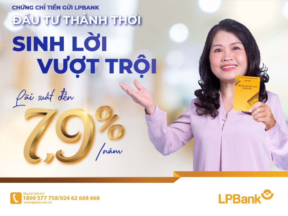 “Đầu tư thảnh thơi – Sinh lời vượt trội” với Chứng chỉ tiền gửi LPBank