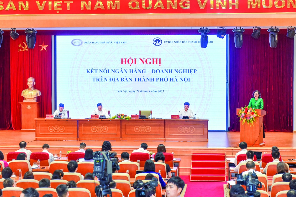 Thống đốc NHNN Nguyễn Thị Hồng phát biểu tại hội nghị