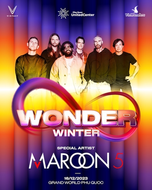 Maroon 5 sẽ trình diễn tại 8Wonder ở Phú Quốc vào ngày 16/12 sắp tới