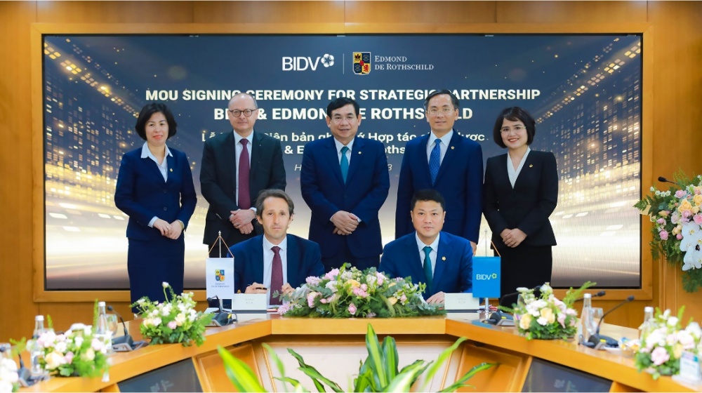 Lãnh đạo BIDV và Edmond de Rothschild ký kết biên bản ghi nhớ hợp tác chiến lược