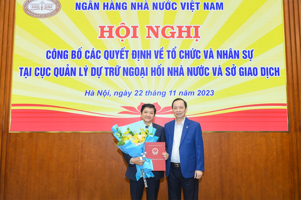 Công bố Quyết định bổ nhiệm lãnh đạo Cục Quản lý dự trữ ngoại hối nhà nước và Sở giao dịch