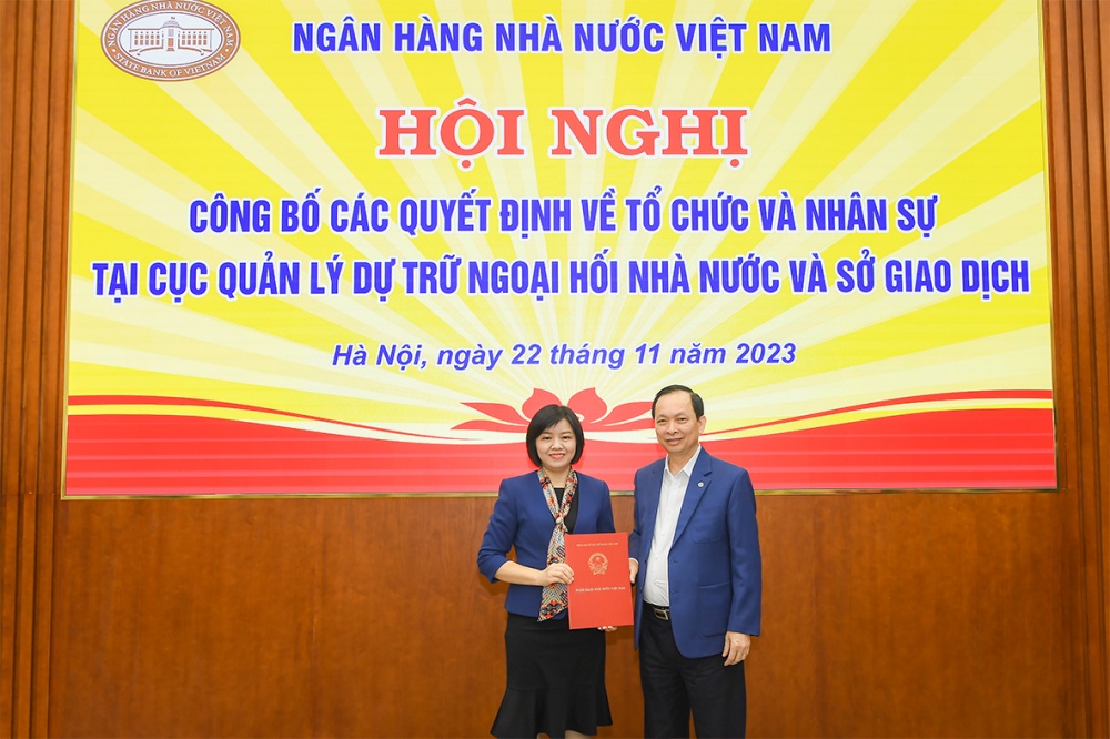 Công bố Quyết định bổ nhiệm lãnh đạo Cục Quản lý dự trữ ngoại hối nhà nước và Sở giao dịch