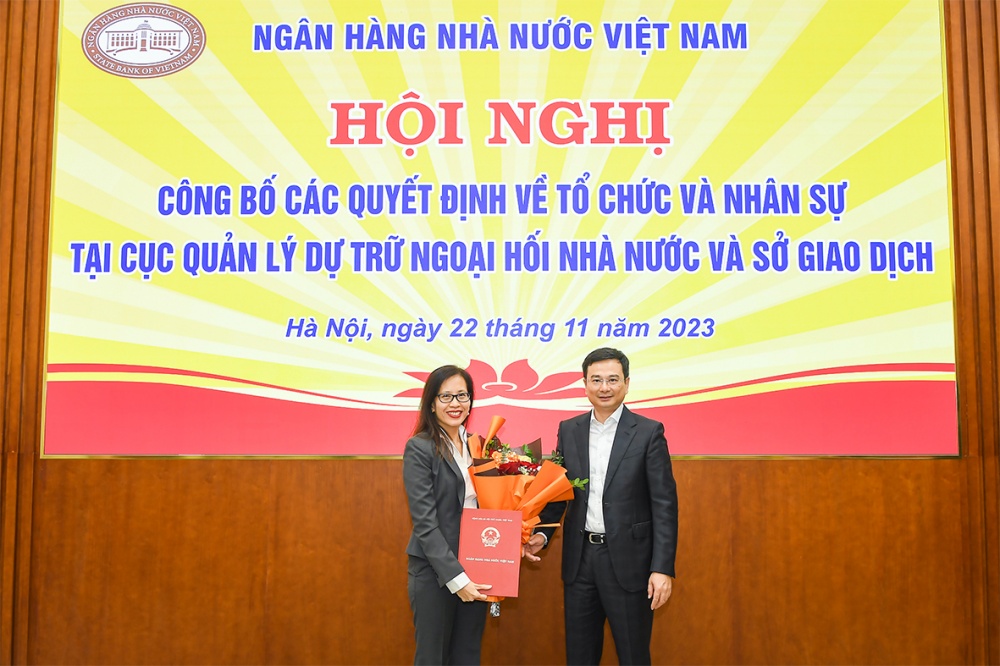 Công bố Quyết định bổ nhiệm lãnh đạo Cục Quản lý dự trữ ngoại hối nhà nước và Sở giao dịch