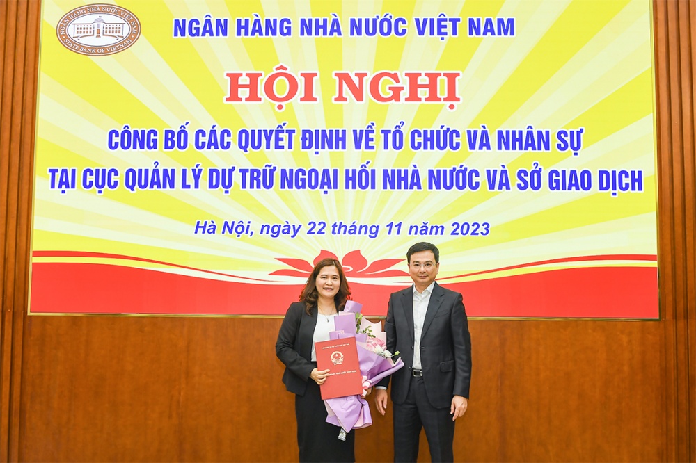 Công bố Quyết định bổ nhiệm lãnh đạo Cục Quản lý dự trữ ngoại hối nhà nước và Sở giao dịch