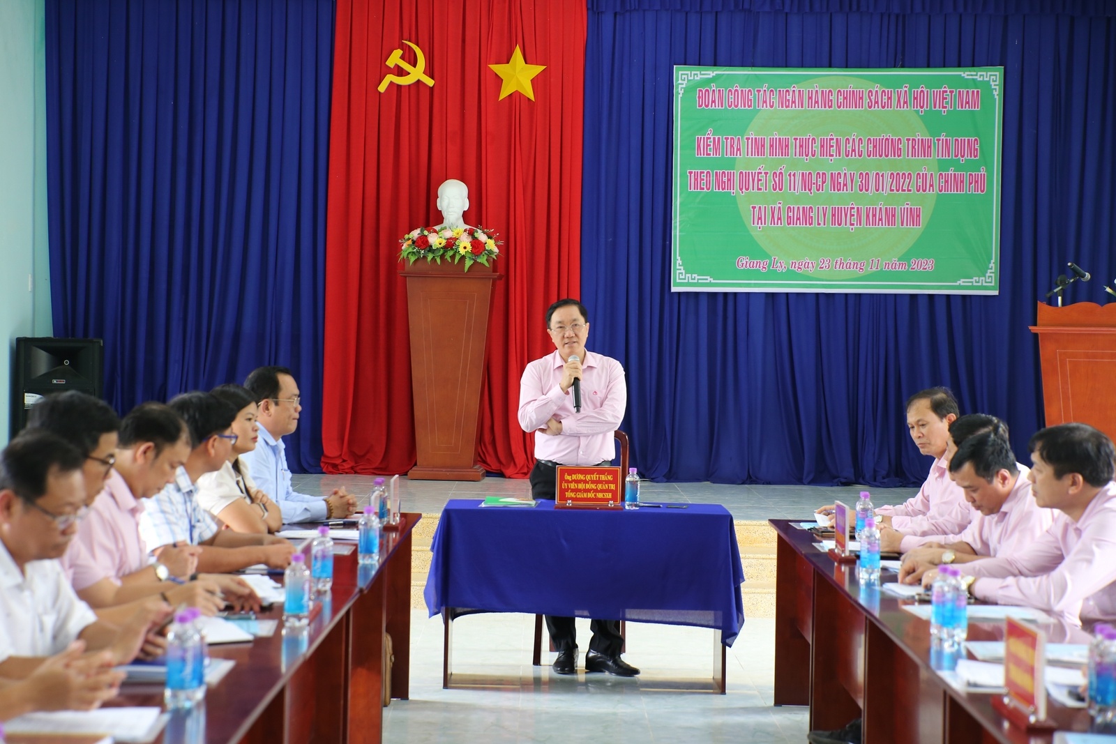 Đoàn công tác Trung ương làm việc với Huyện uỷ, UBND huyện Khánh Vĩnh và xã Giang Ly