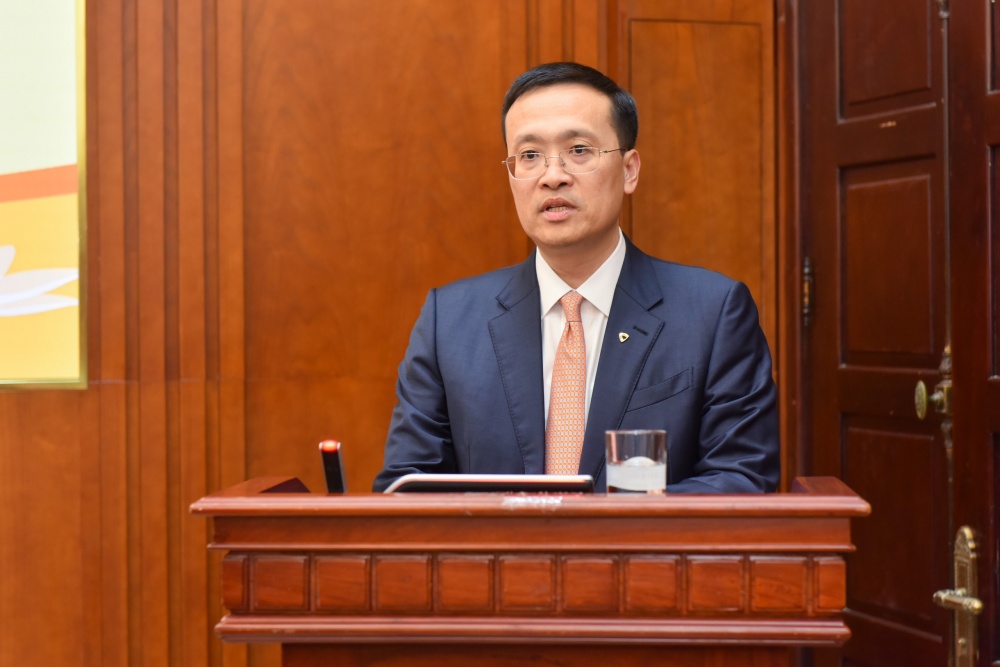 Tân Phó Thống đốc NHNN Phạm Quang Dũng phát biểu nhận nhiệm vụ mới