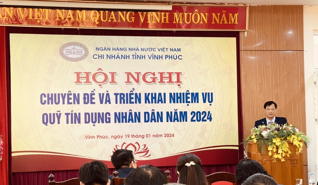 Đ/c Hoàng Duy Chinh - Giám đốc NHNN phát biểu chỉ đạo Hội nghị