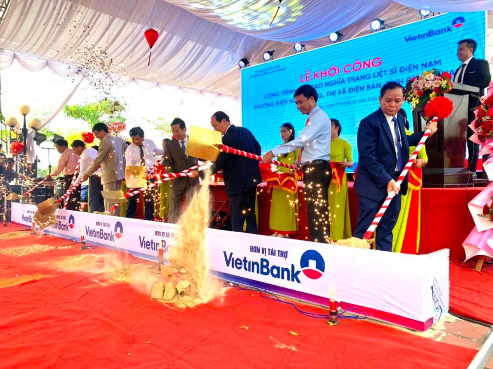 VietinBank tài trợ 5 tỷ đồng tôn tạo Nghĩa trang liệt sĩ Điện Nam