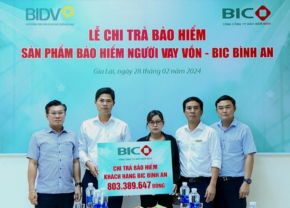 BIC Bắc Tây Nguyên chi trả hơn 800 triệu đồng quyền lợi bảo hiểm