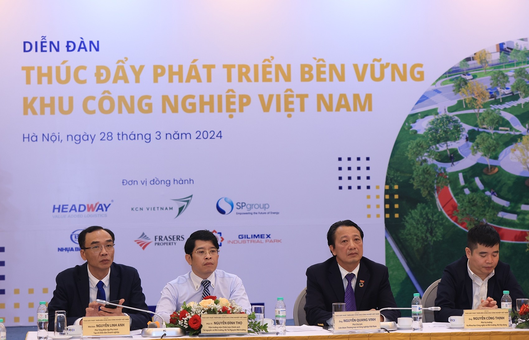 Quang cảnh Diễn đàn thúc đẩy phát triển bền vững khu công nghiệp Việt Nam.