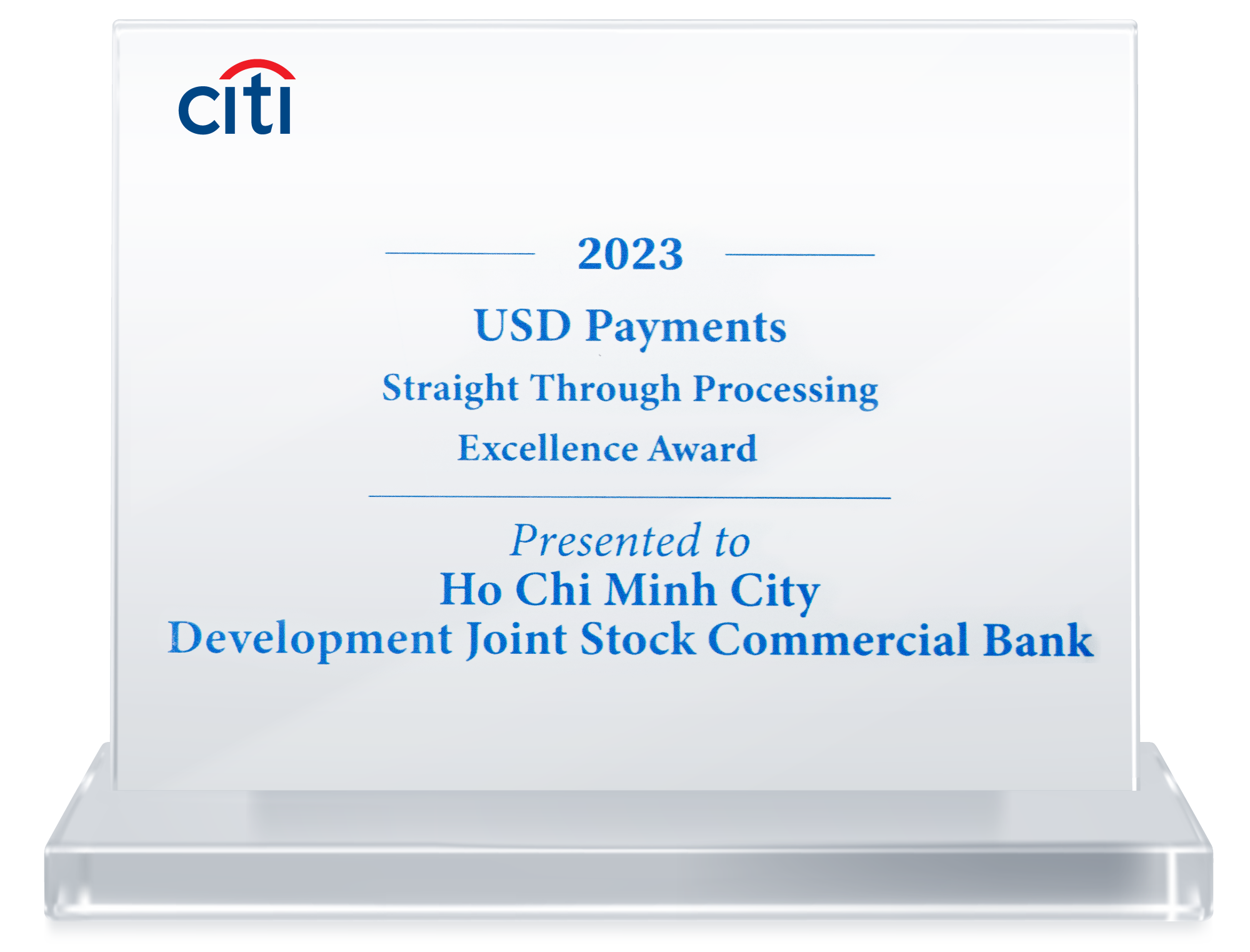 HDBank nhận giải thưởng thanh toán quốc tế xuất sắc từ Citibank