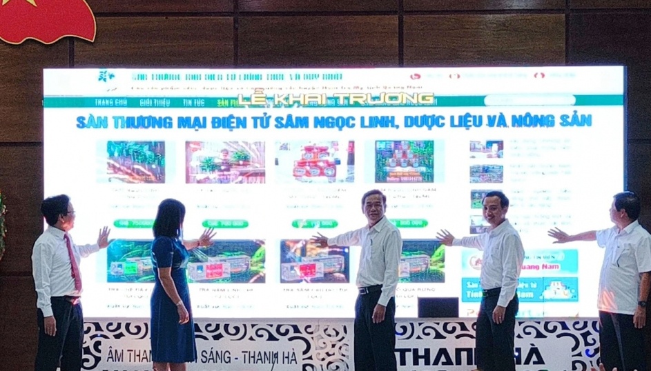 Đấu tranh với hàng giả, UBND huyện Nam Trà My đã xây dựng và đưa vào vận hành sàn thương mại điện tử cho các sản phẩm từ sâm Ngọc Linh.