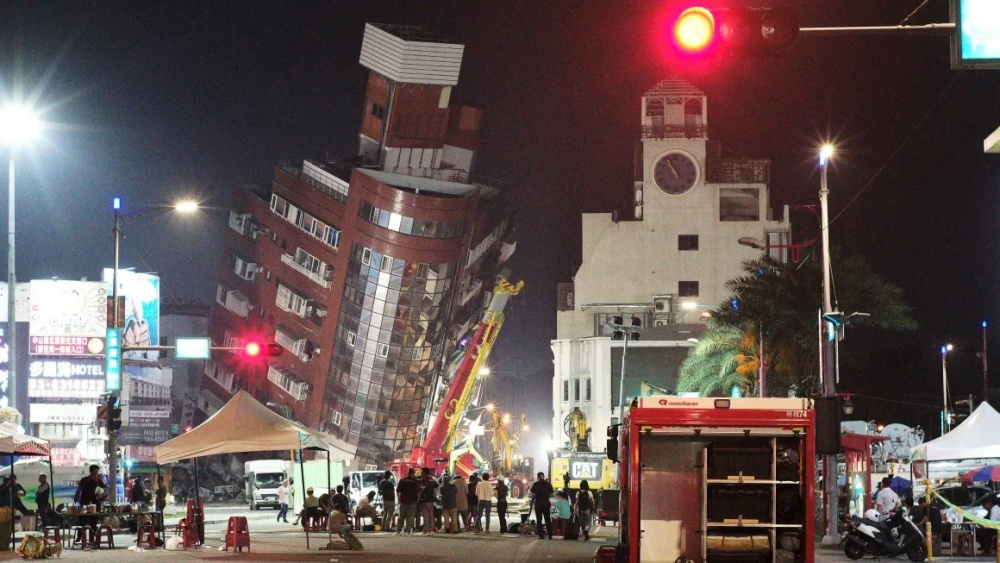 Quang cảnh sau trận động đất ngày 3/4 tại Đài Loan