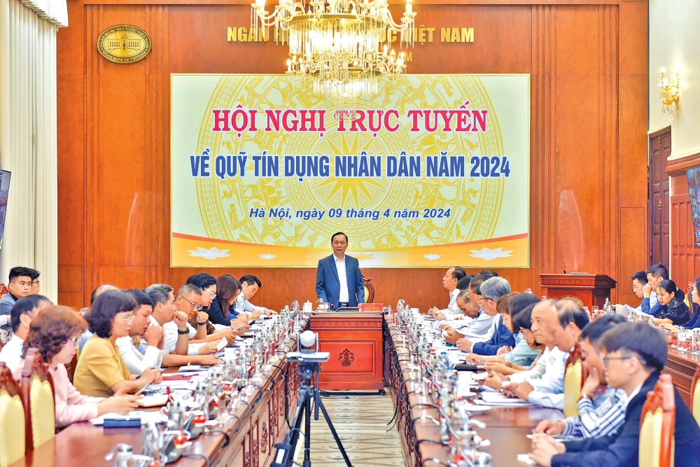 Phó Thống đốc Thường trực NHNN Đào Minh Tú phát biểu tại hội nghị