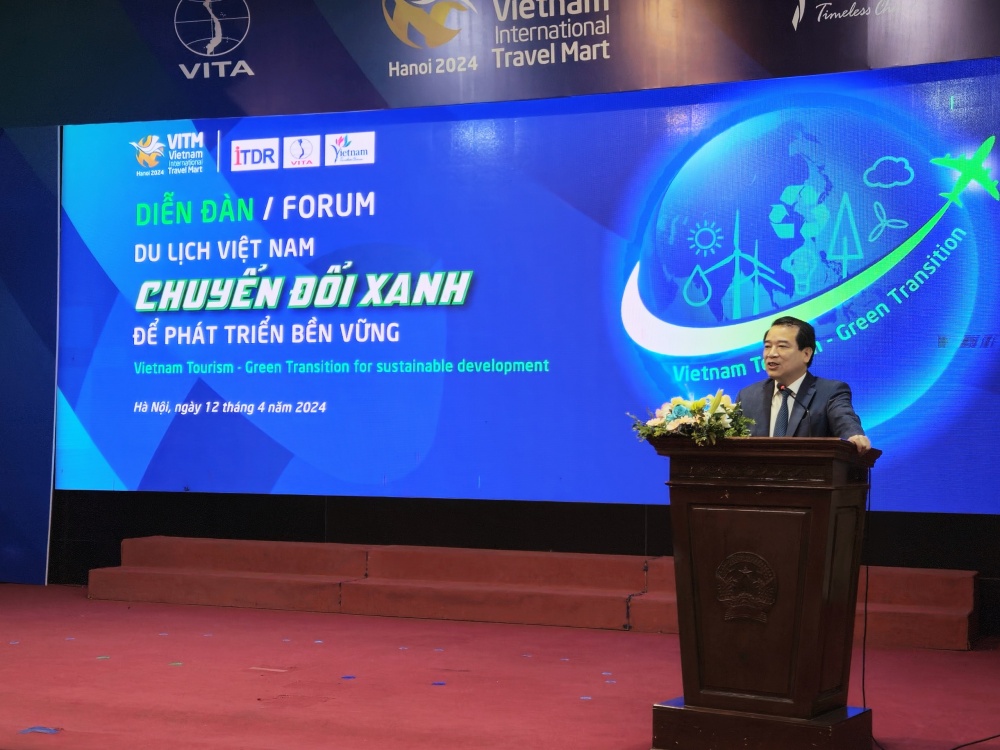 , Phó Cục trưởng Cục Du lịch quốc gia Việt Nam Hà Văn Siêu phát biểu tại sự kiện