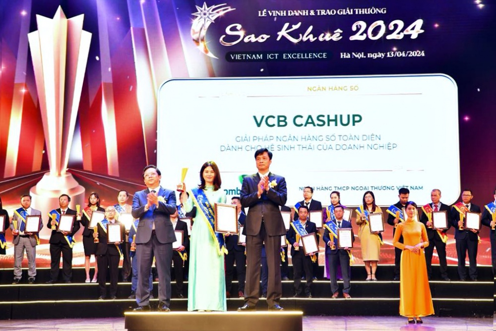 Ba giải pháp số của Vietcombank nhận giải thưởng Sao Khuê 2024