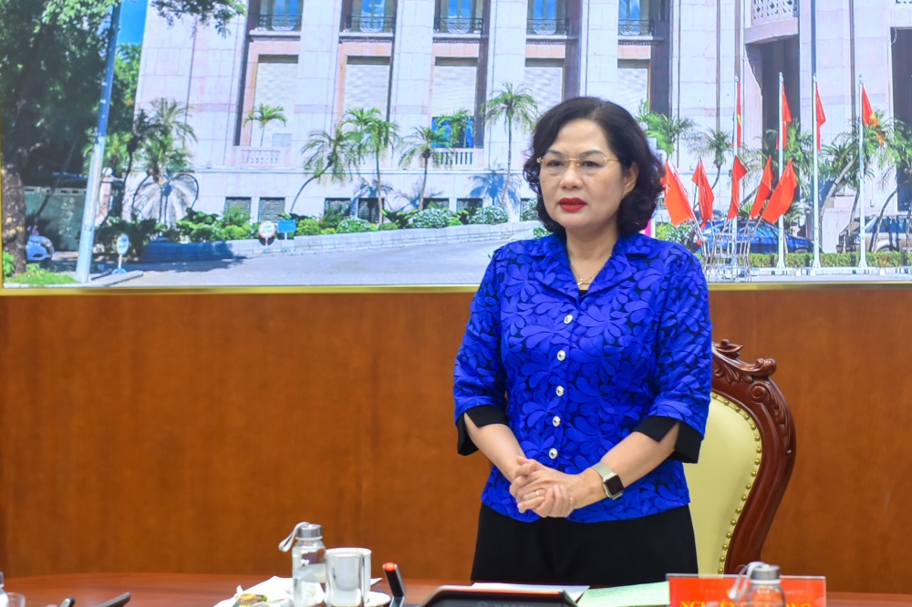 Thống đốc NHNN Nguyễn Thị Hồng làm việc trực tuyến với tỉnh Bến Tre và Vĩnh Long