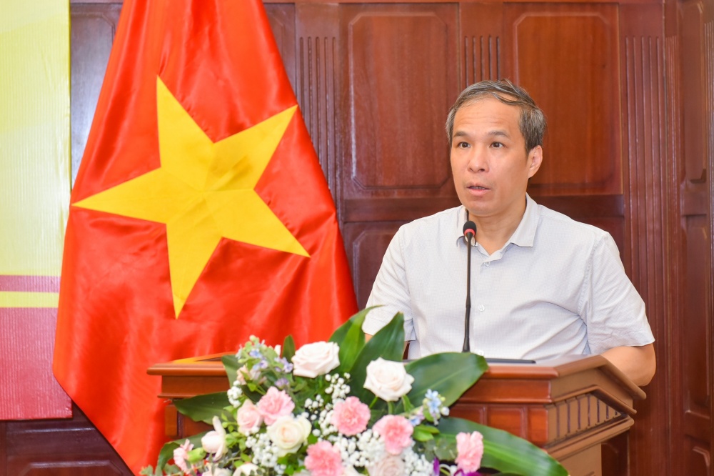 Ông Đoàn Thái Sơn, Phó Thống đốc NHNN Việt Nam - Chủ tịch HĐKH ngành ngân hàng nhiệm kỳ 2024-2028 phát biểu khai mạc