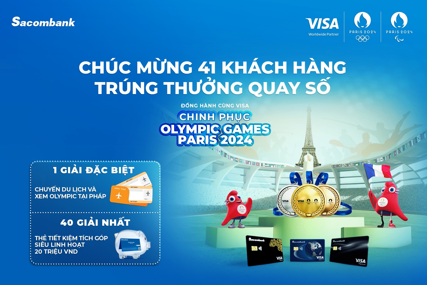 Sacombank tìm ra chủ nhân vé xem Olympic Games Paris 2024