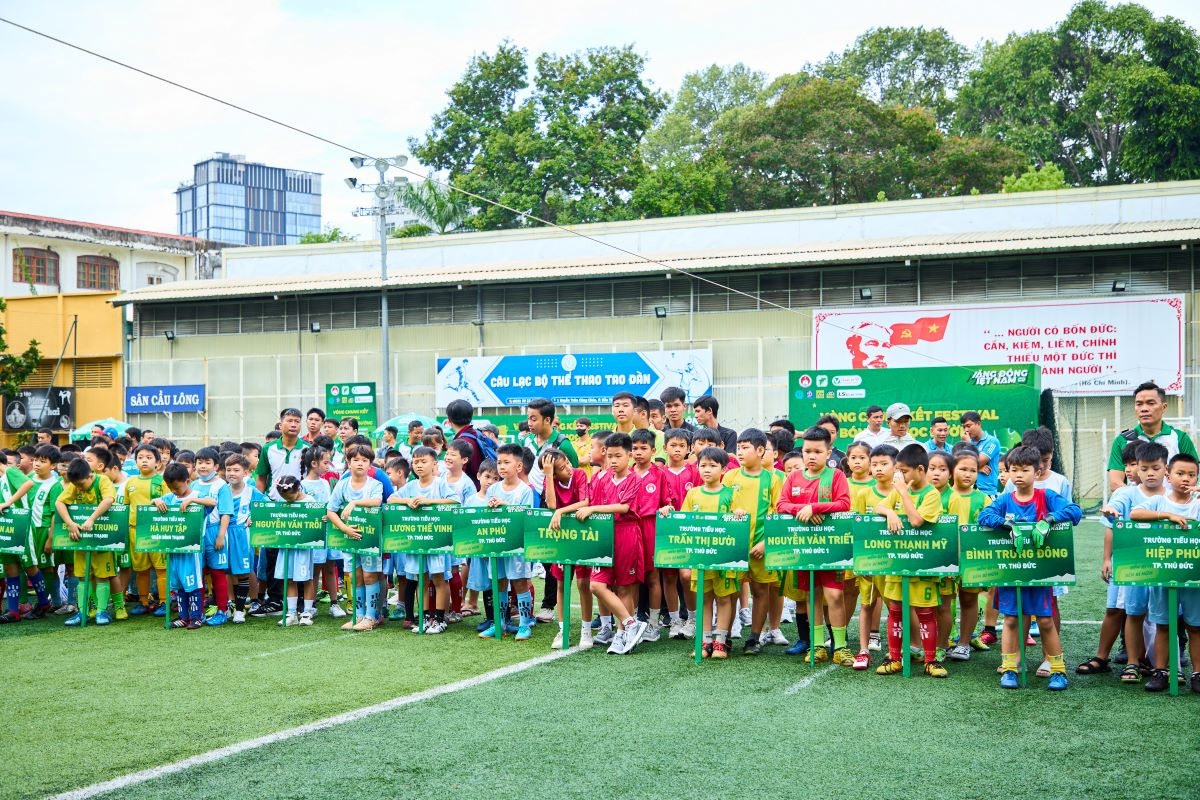 Festival “Bóng đá Học đường” là sân chơi nuôi dưỡng niềm đam mê và tình yêu của các em nhỏ với Bộ môn Bóng đá.