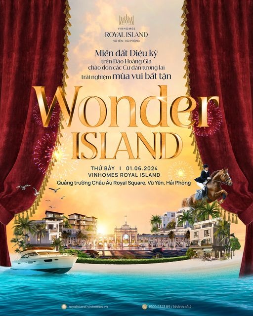 Lễ hội Wonder Island kéo dài suốt ngày 1/6 sẽ đưa nhiều nghệ sĩ đình đám đến Thành phố Đảo Hoàng Gia và chiêu đãi cư dân, du khách với những màn trình diễn mãn nhãn