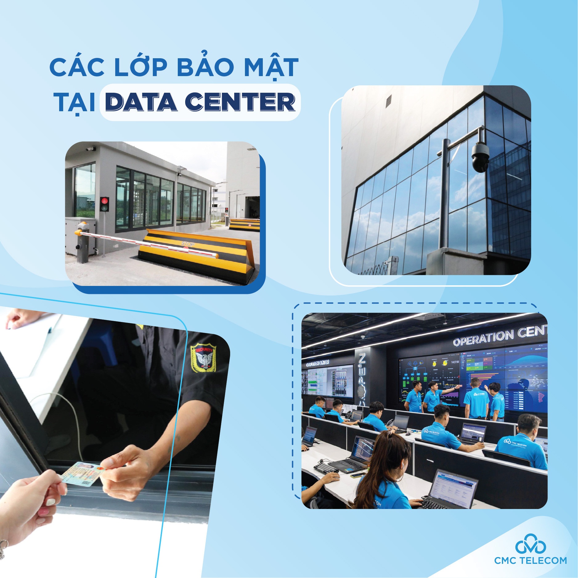 Hệ thống bảo mật đa lớp theo chuẩn TVRA của CMC Data Center Tân Thuận