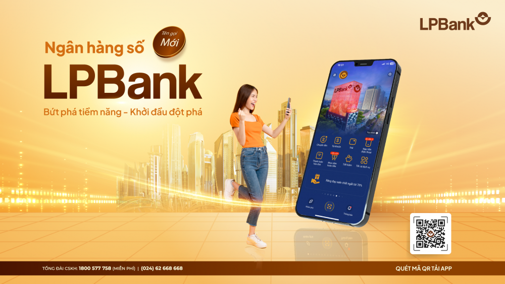 Nền tảng ngân hàng số LienViet24h đổi tên thành LPBank