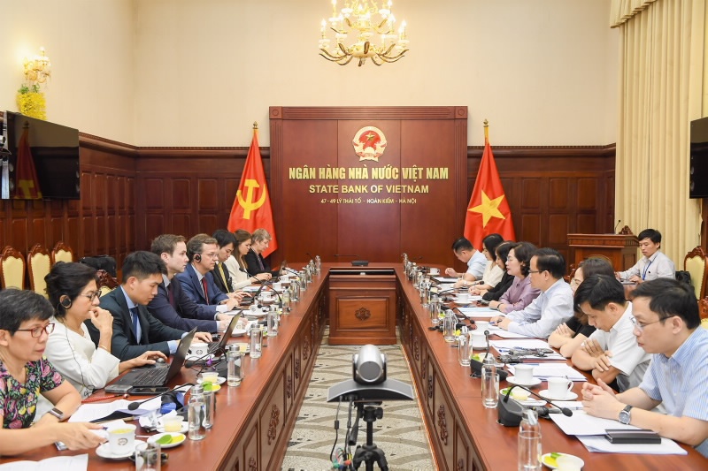 Thống đốc Nguyễn Thị Hồng tiếp Đoàn Điều IV của IMF