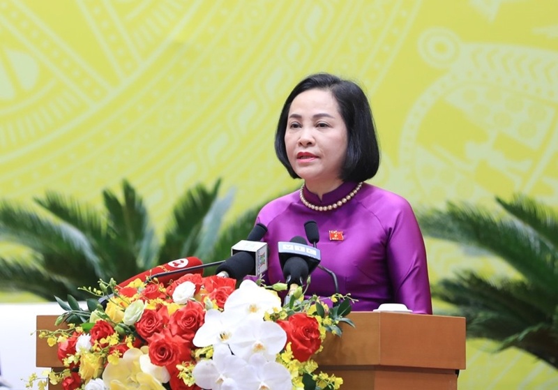 Phó chủ tịch Quốc hội Nguyễn Thị Thanh phát biểu chỉ đạo tại Kỳ họp. 