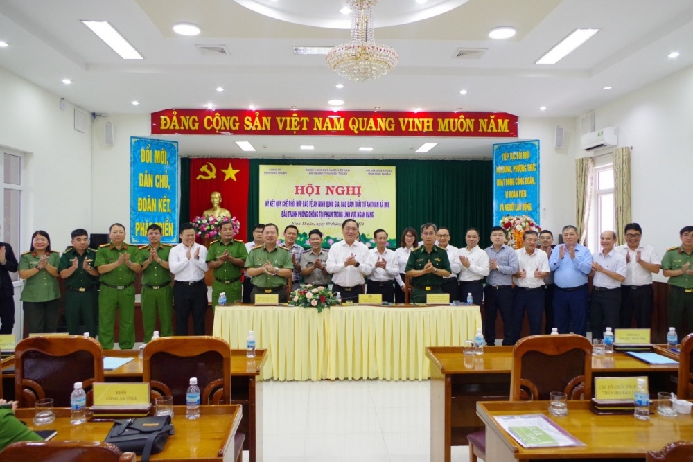 Ninh Thuận: Ký kết quy chế phối hợp bảo vệ an ninh trong lĩnh vực ngân hàng