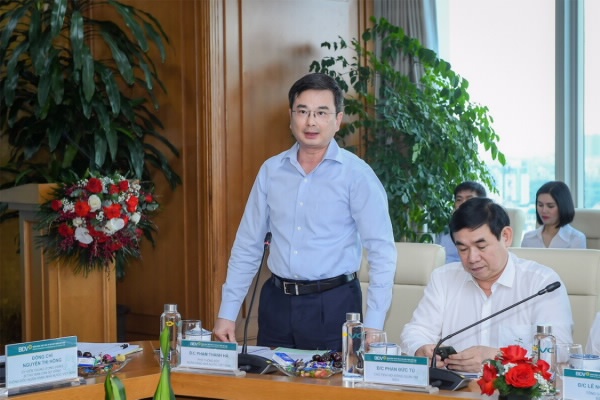 Phó Thống đốc Phạm Thanh Hà phát biểu tại buổi làm việc