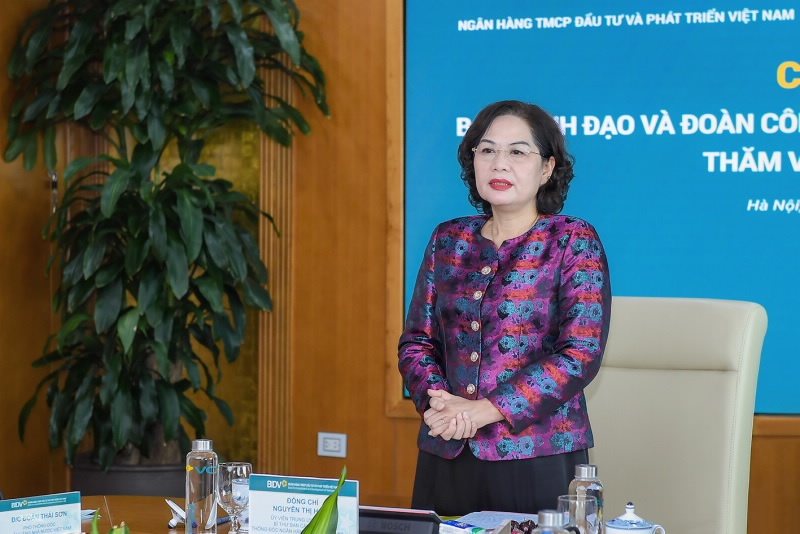 Thống đốc NHNN Nguyễn Thị Hồng phát biểu chỉ đạo hoạt động của BIDV