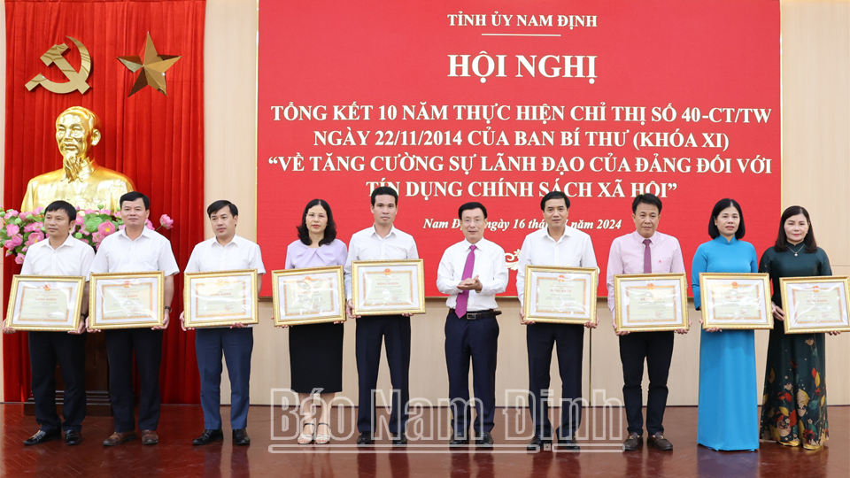 Tăng cường sự lãnh đạo của Đảng đối với công tác tín dụng chính sách tại Nam Định