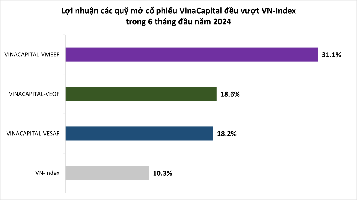 5 quỹ mở của VinaCapital đã thu hút hơn 66.500 nhà đầu tư tính đến ngày 30/06/2024.