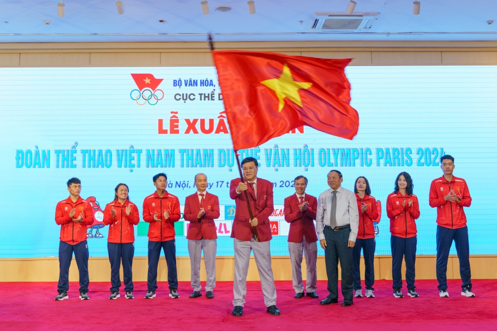 1.1 Lễ xuất quân Đoàn thể thao Việt Nam (TTVN) tham dự Olympic Paris 2024 .