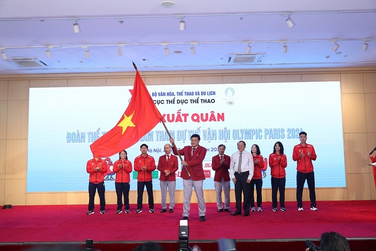 Lễ Xuất quân của Đoàn Thể thao Việt Nam tham dự Olympic Paris 2024