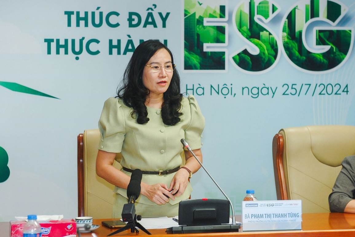 Bà Phạm Thị Thanh Tùng, Phó Vụ trưởng Vụ Tín dụng các ngành kinh tế