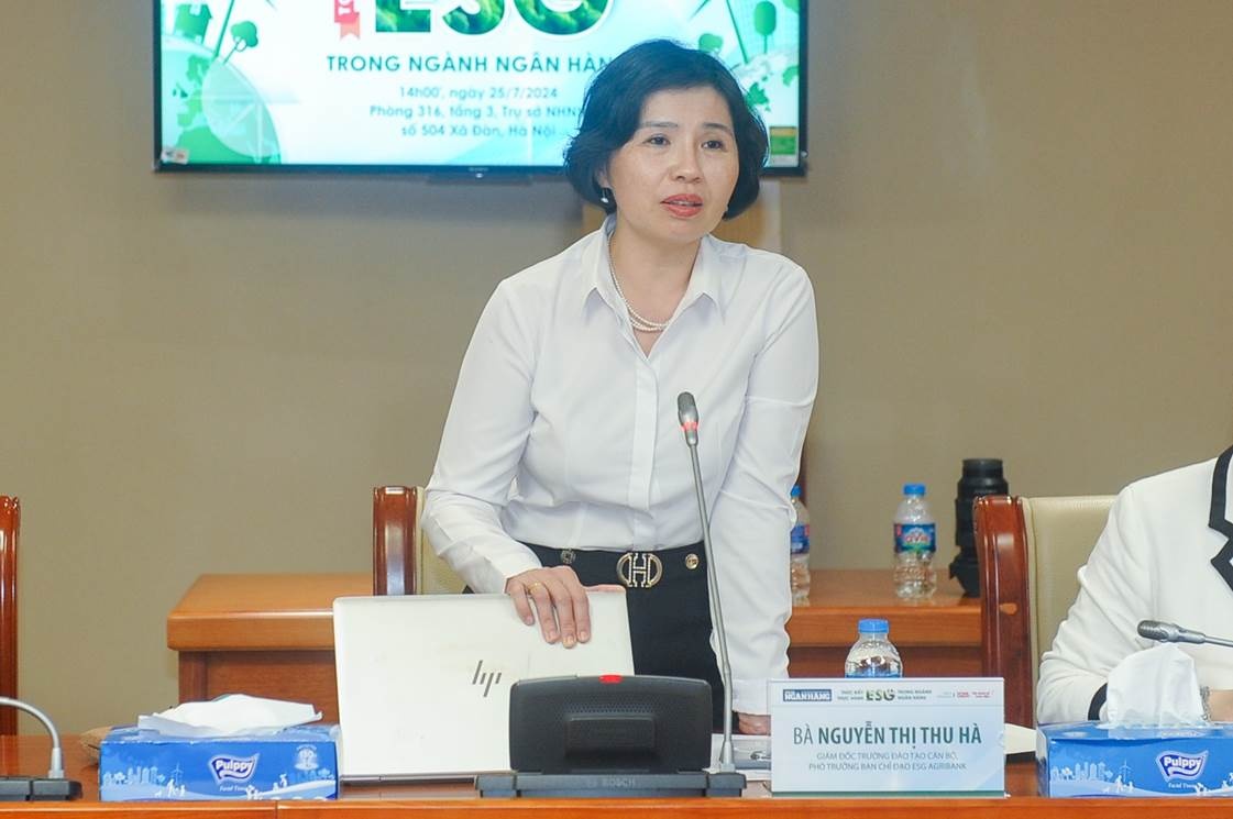 TS. Nguyễn Thị Thu Hà – Giám đốc Trường Đào tạo cán bộ, Phó Trưởng ban chỉ đạo ESG Agribank