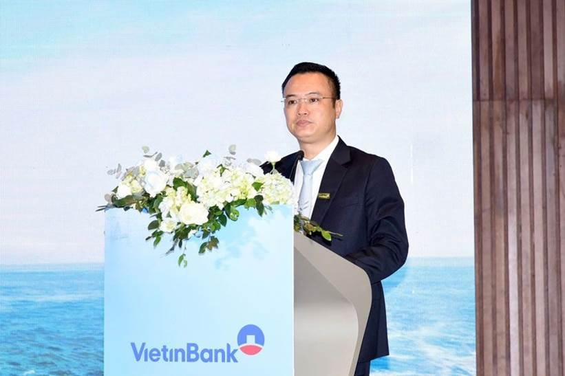 Phó Tổng Giám đốc VietinBank Nguyễn Đình Vinh phát biểu tại sự kiện