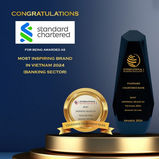 Standard Chartered được vinh danh Thương hiệu truyền cảm hứng nhất